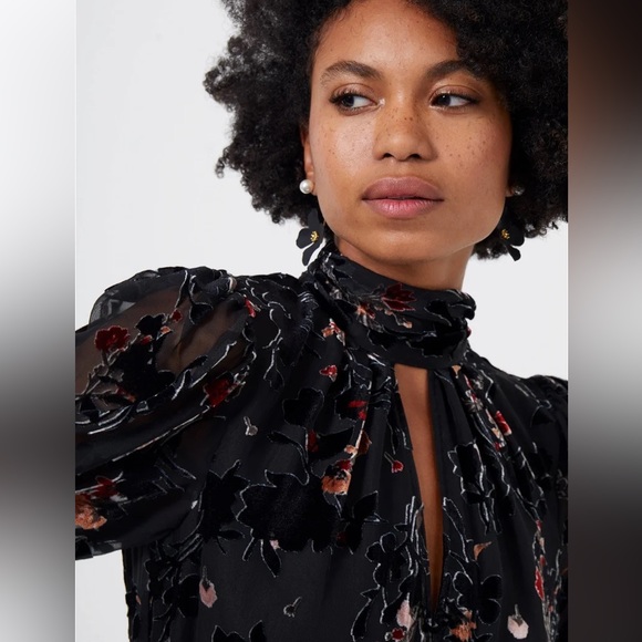 French Connection Guthern Floral Burnout mini dress NWOT - Picture 6 of 10